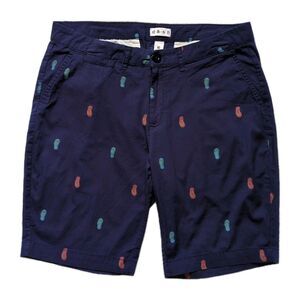 Da-sh Navy Bermuda Shorts Flip Flop Pattern Cotton Dash Beach Vacation Size 10